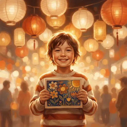 Presentation of art contest winners